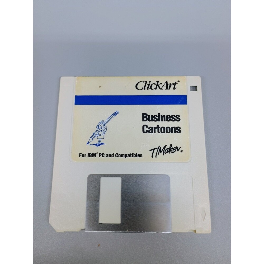 Vintage ClickArt T/Maker Business Cartoons Floppy Disk Software IBM PC